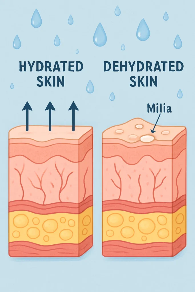 The importance of hydration and milia production Lower Morden